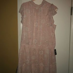 Smocked Neck Mini Dress